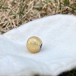Authentic PANDORA Gold Glitter Enamel Charm